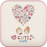 Cute couple go launcher theme icon