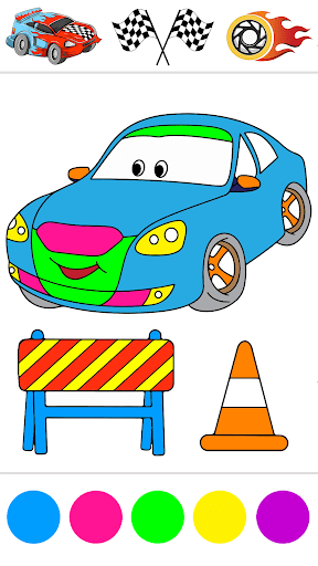 Android application Glitter Cars Coloring Book screenshort
