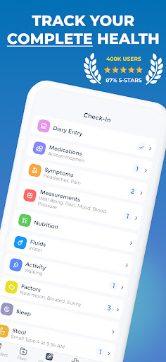 Screenshot of Symptom and Medication Tracker
