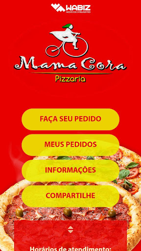 Android application Pizzaria Mama Cora screenshort