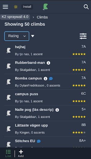 Boardclimbs Screen 3