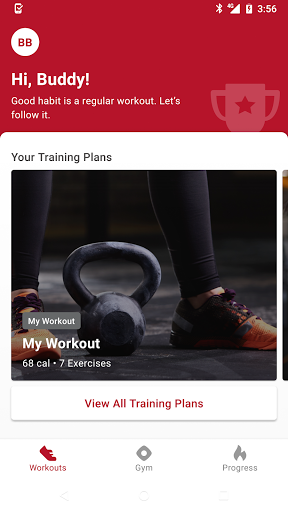 Android application FitGroup Training screenshort
