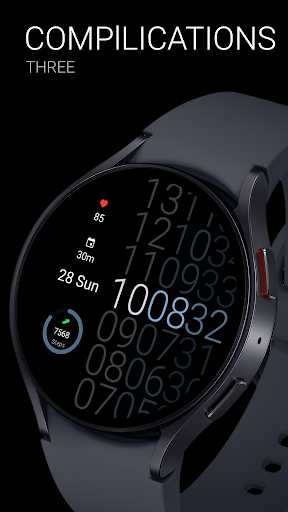 Numbers Pixel Watch Face Screen 2
