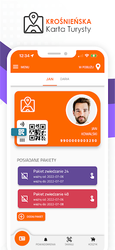 Android application Krośnieńska Karta Turysty screenshort