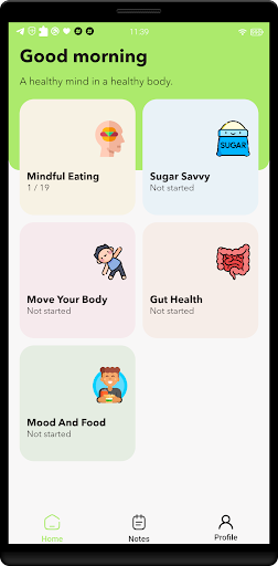 Android application Heallenges: Healthy Challenges screenshort