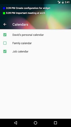 Transparent Calendar Widget Screen 3