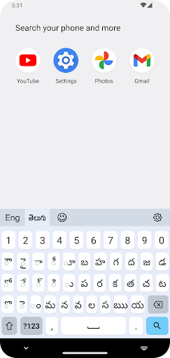 Android application Telugu smart keyboard screenshort