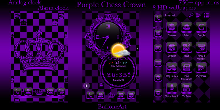 Purple Chess Crown theme - 1.0 - (Android)