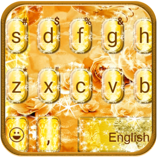 Luxury Shining Golden Keyboard logo