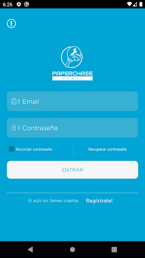 Android application Paperchase Padel Club screenshort