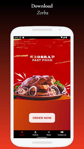 Android application Zorba Kebab Shop screenshort