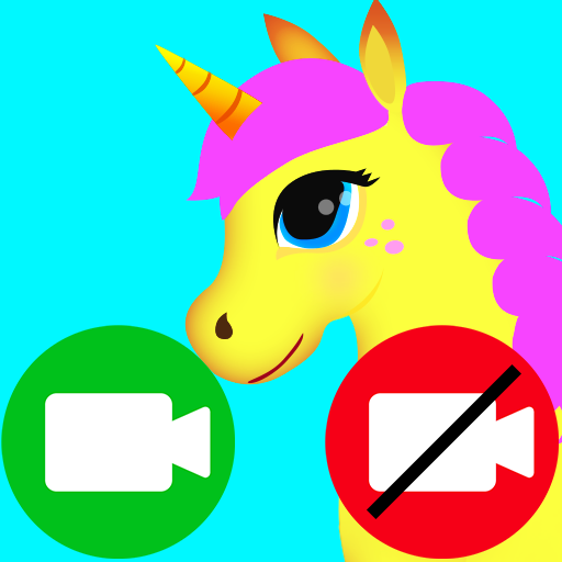 unicorn fake video call game logo