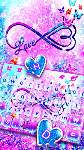 Infinity Butterfly Love Keyboard Theme 6.0.1109_8 screenshots 2