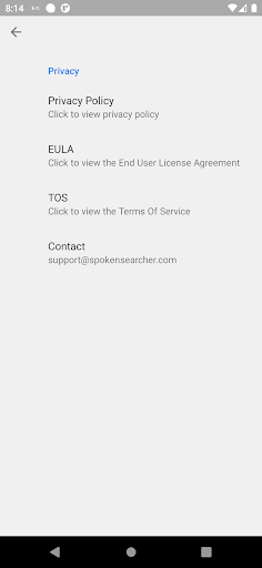 Android application Spoken Searcher screenshort