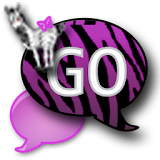 GO SMS - Cute Zebra Butterfly2 icon