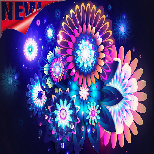 Neon Flower Wallpaper Download on Windows