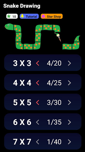 Android application Snake Drawing - Beautiful puzz screenshort