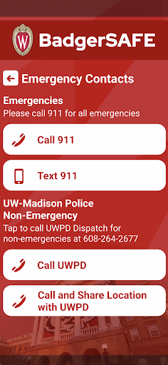 BadgerSAFE Screen 2