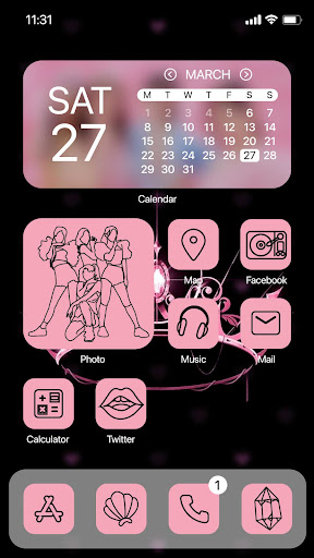 Android application Wow Dark Blink Icon Pack screenshort