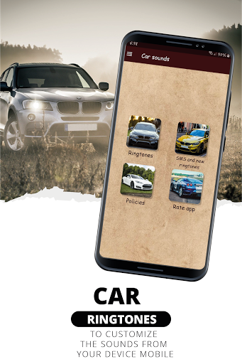 Android application car ringtones, car sounds screenshort