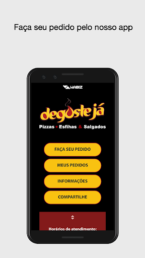 Android application Deguste Já screenshort