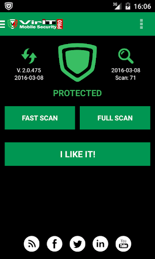 Android application VirIT Mobile Security screenshort