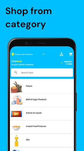 OnlyModi: Grocery App Screen 2
