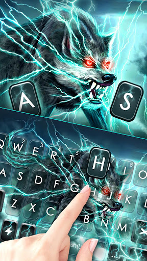 Scary Lightning Wolf Keyboard Screen 2