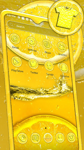 Yellow Lemon Theme Launcher Screen 3