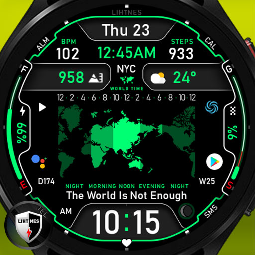 World Time Zone Watch Face 051 Download on Windows