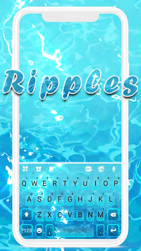 Android application Water Ripples Live Keyboard Ba screenshort