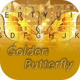 Shining Gold Butterfly Keyboard icon