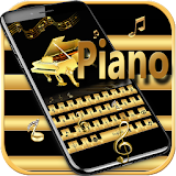 Gold Keyboard theme Gold Piano Tiles & eighth note icon