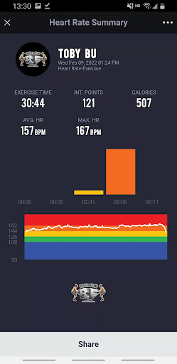 Android application Battleground Fitness screenshort