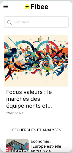 Android application FiBee : analyses financières screenshort