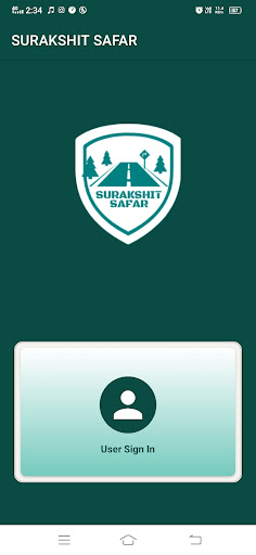 Android application Surakshit Safar screenshort