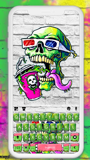 Android application Graffiti Skull Paint Keyboard screenshort