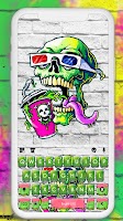 screenshot of Graffiti Skull Paint Keyboard 