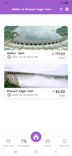 Android application Mettur and Bhavanisagar Dam screenshort