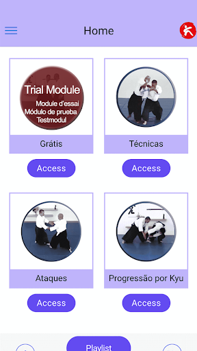 Visualização do aplicativo