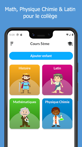 Android application Kademio - Cours & Révisions po screenshort