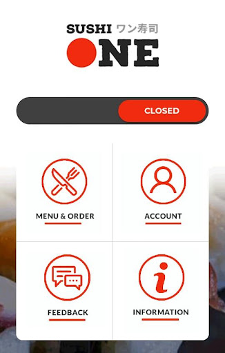 Android application Sushi One Restaurant screenshort