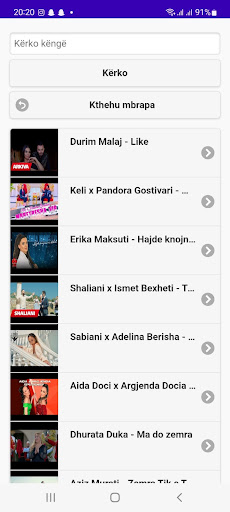 Android application MuzikShqip Bestks screenshort