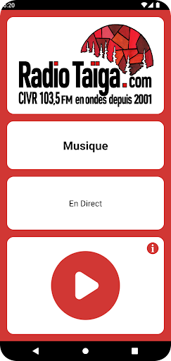 Android application RadioTaiga screenshort