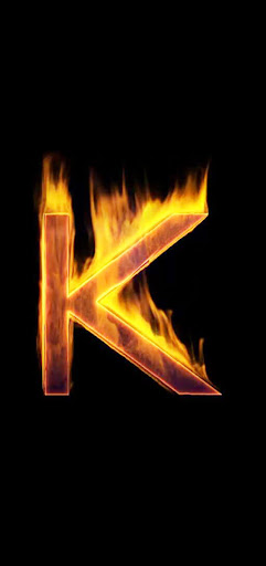 Fire Letter K Live Wallpaper
