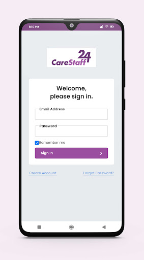 Android application CareStaff24 screenshort