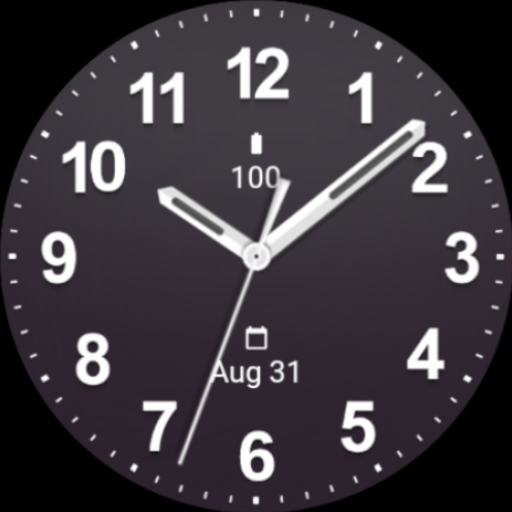 Casual Dark Gray Watch Face Logo