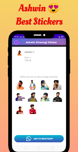 Ashwin Sivaangi Stickers Screen 2