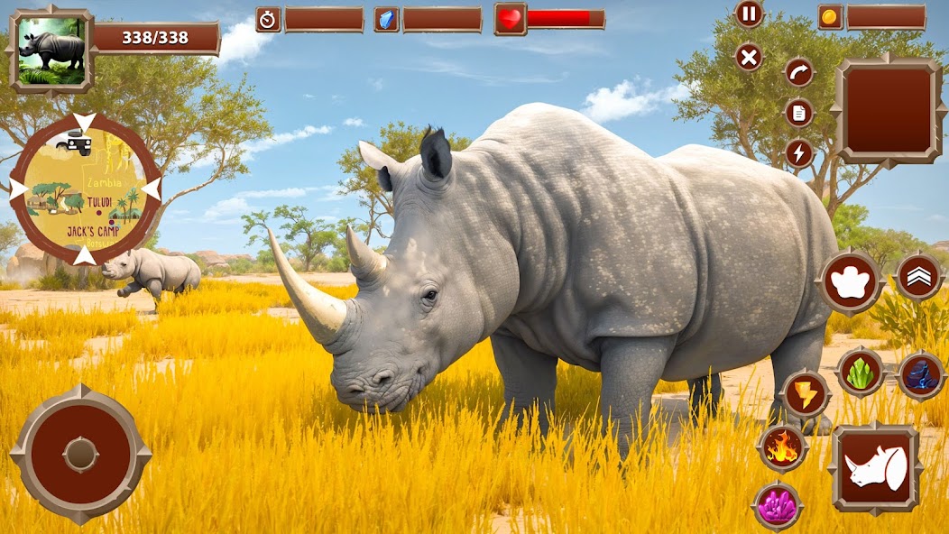 Rhino Jungle Wildlife Survival 1.8 APK + Mod (Unlimited money) untuk android