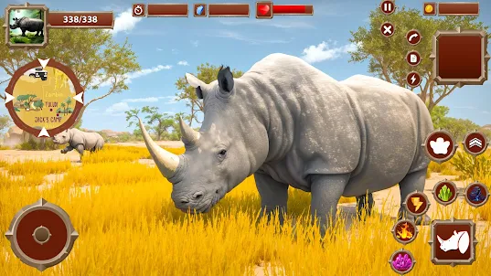 Virtual Wild Rhino Family Sim